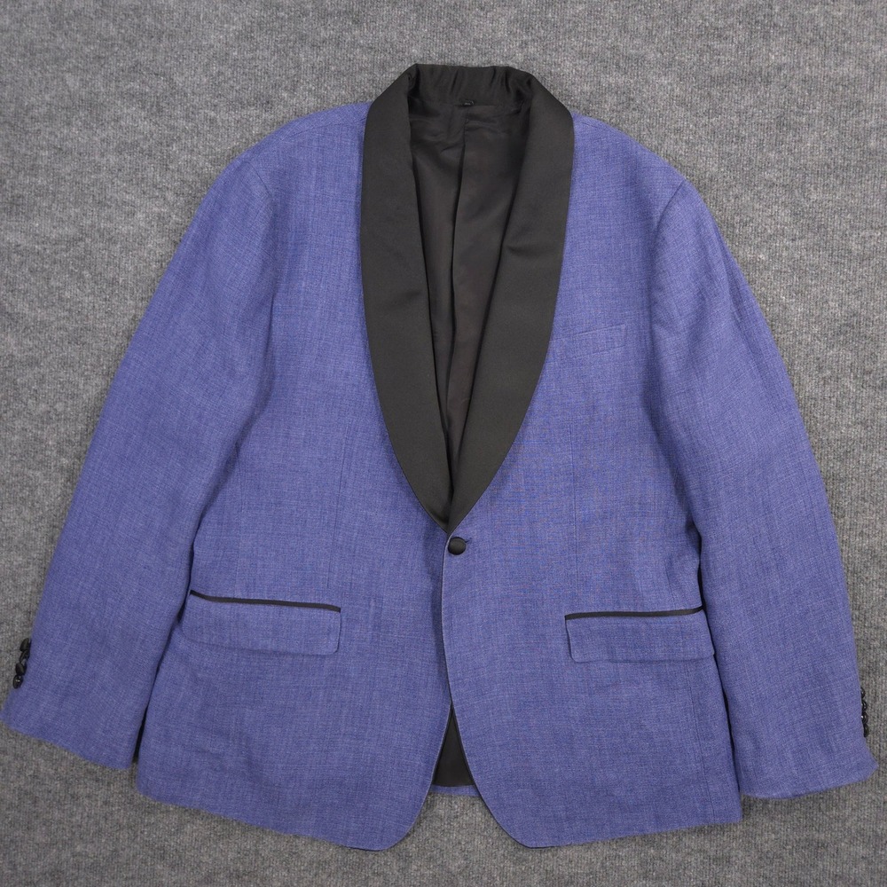 Bonobos Tuxedo Sport Coat Mens 44R Blue Italian Linen Shawl Lapel Athletic Fit